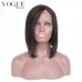 Silky Straight Short Human Hair Bob Wigs,Lace Front Wigs Bob Brazilian Hair Wig,About 14 inches,250 High Density